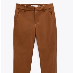 Brown Zara leather pants